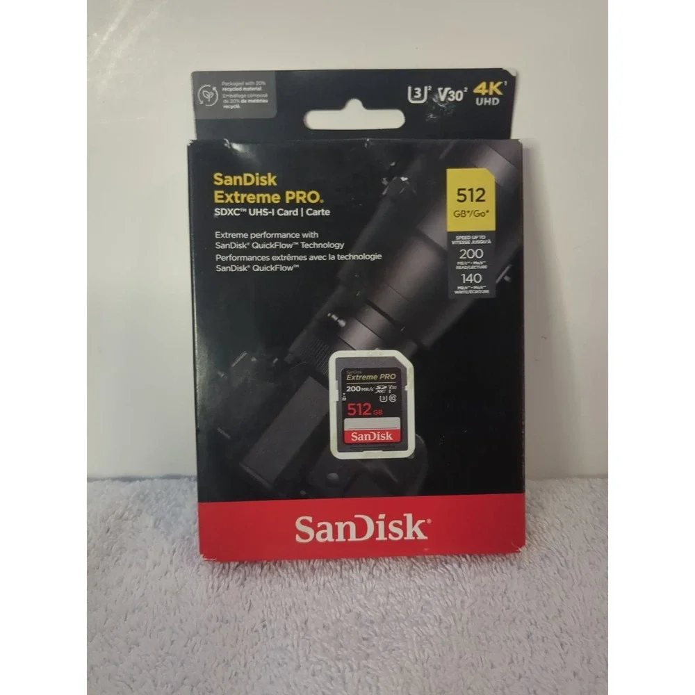 SanDisk ExtremePRO 512GB Class 10 - SDXC UHS-I Memory Card - SDSDXXD-512G-GN4IN